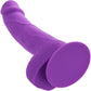 Neon Silicone Studs 6" Realistic Suction Cup Dildo With Balls By CalExotics - Purple