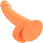 Neon Silicone Studs 6" Realistic Suction Cup Dildo With Balls By CalExotics - Orange