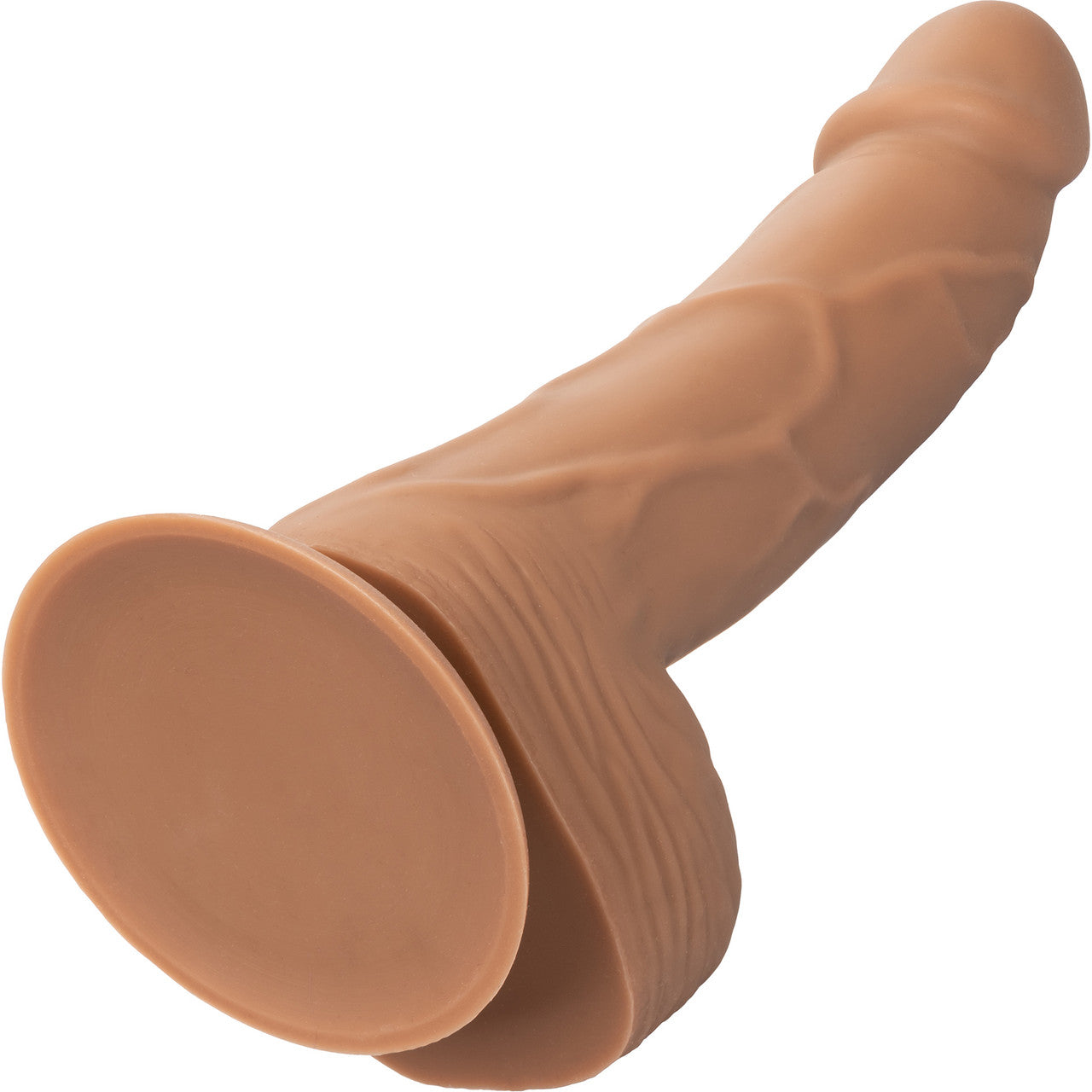 Silicone Studs Realistic 6" Suction Cup Dildo - Caramel