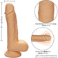 Silicone Studs Realistic 5" Suction Cup Dildo - Vanilla