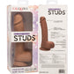 Silicone Studs Realistic 6.25" Suction Cup Dildo - Caramel