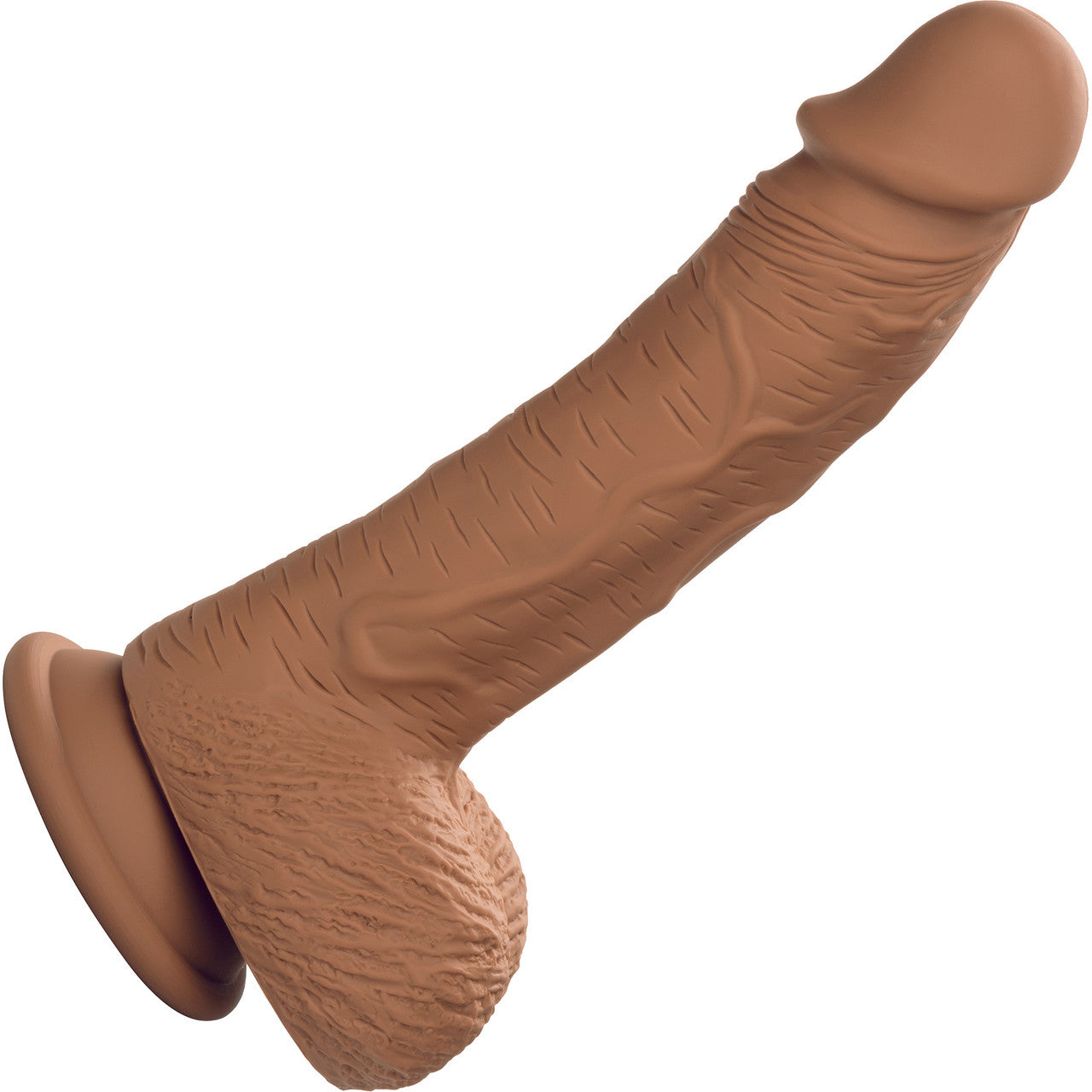 Silicone Studs Realistic 6.25" Suction Cup Dildo - Caramel