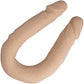 Silicone Studs® Bend And Hold 12" Silicone Dual Dong - Vanilla