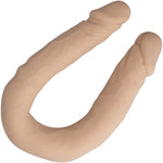 Silicone Studs® Bend And Hold 12" Silicone Dual Dong - Vanilla