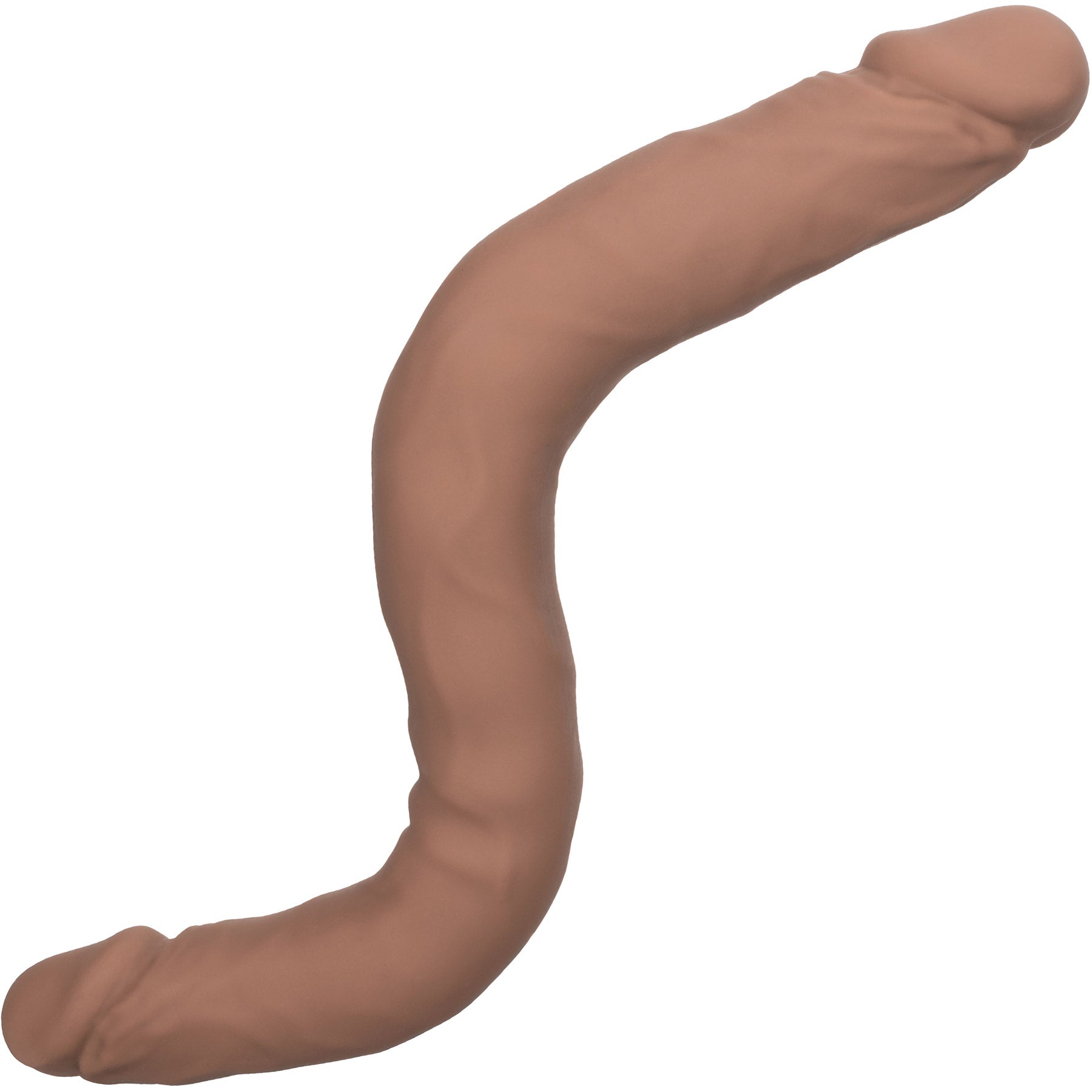 Silicone Studs® Bend And Hold 12" Silicone Dual Dong - Caramel