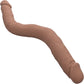 Silicone Studs® Bend And Hold 12" Silicone Dual Dong - Caramel