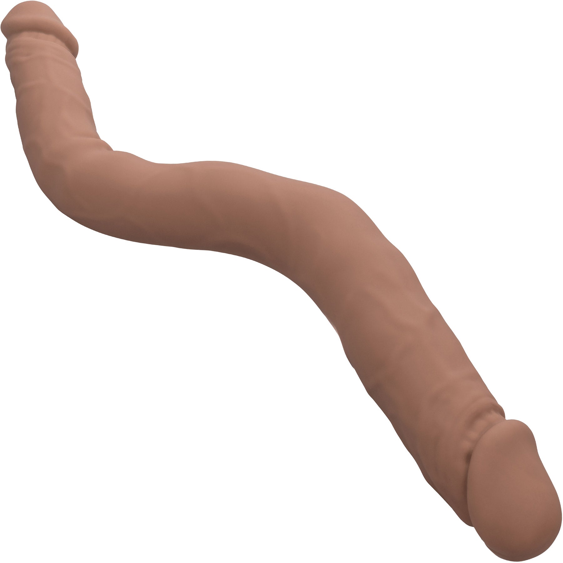 Silicone Studs® Bend And Hold 12" Silicone Dual Dong - Caramel