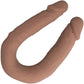 Silicone Studs® Bend And Hold 12" Silicone Dual Dong - Caramel