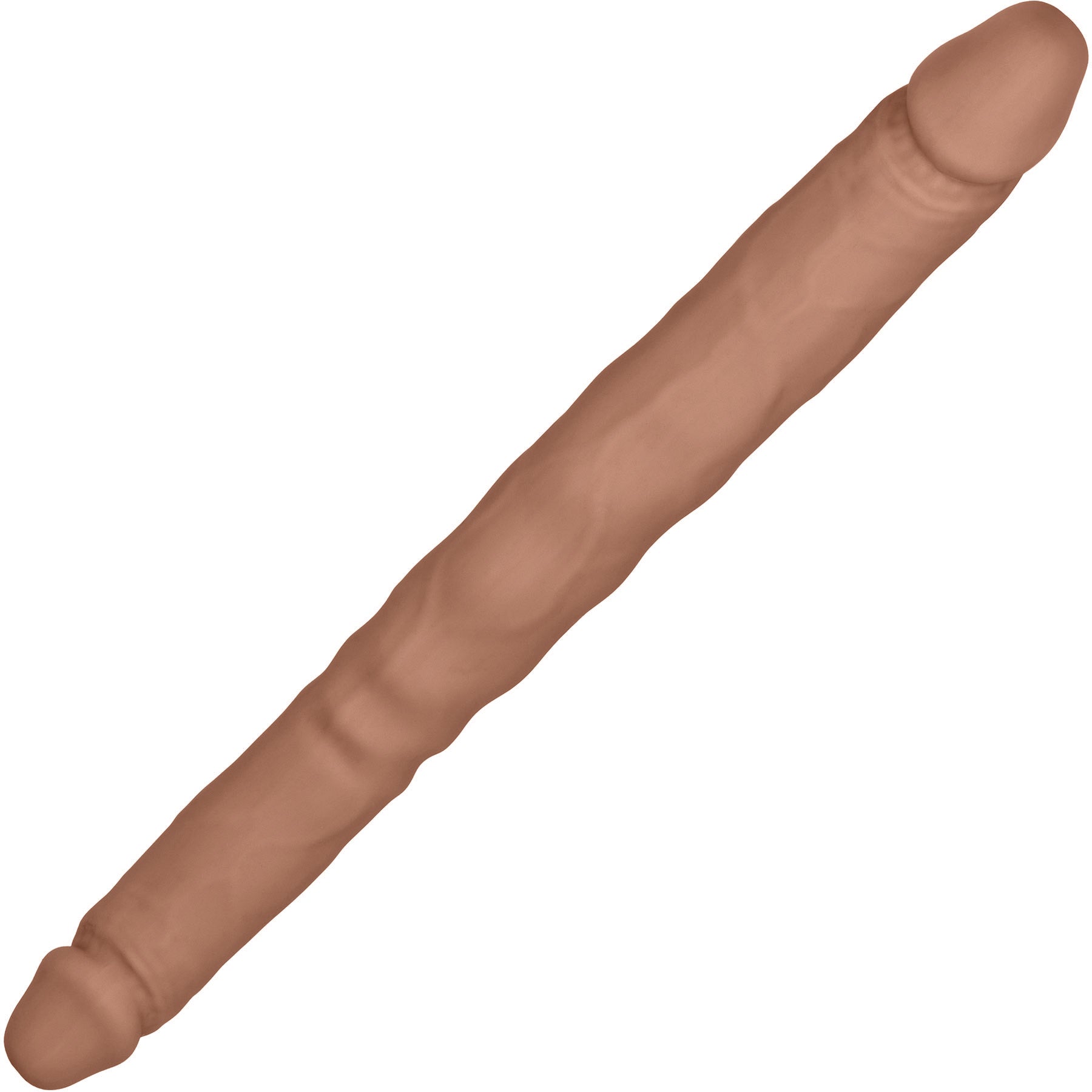 Silicone Studs® Bend And Hold 12" Silicone Dual Dong - Caramel