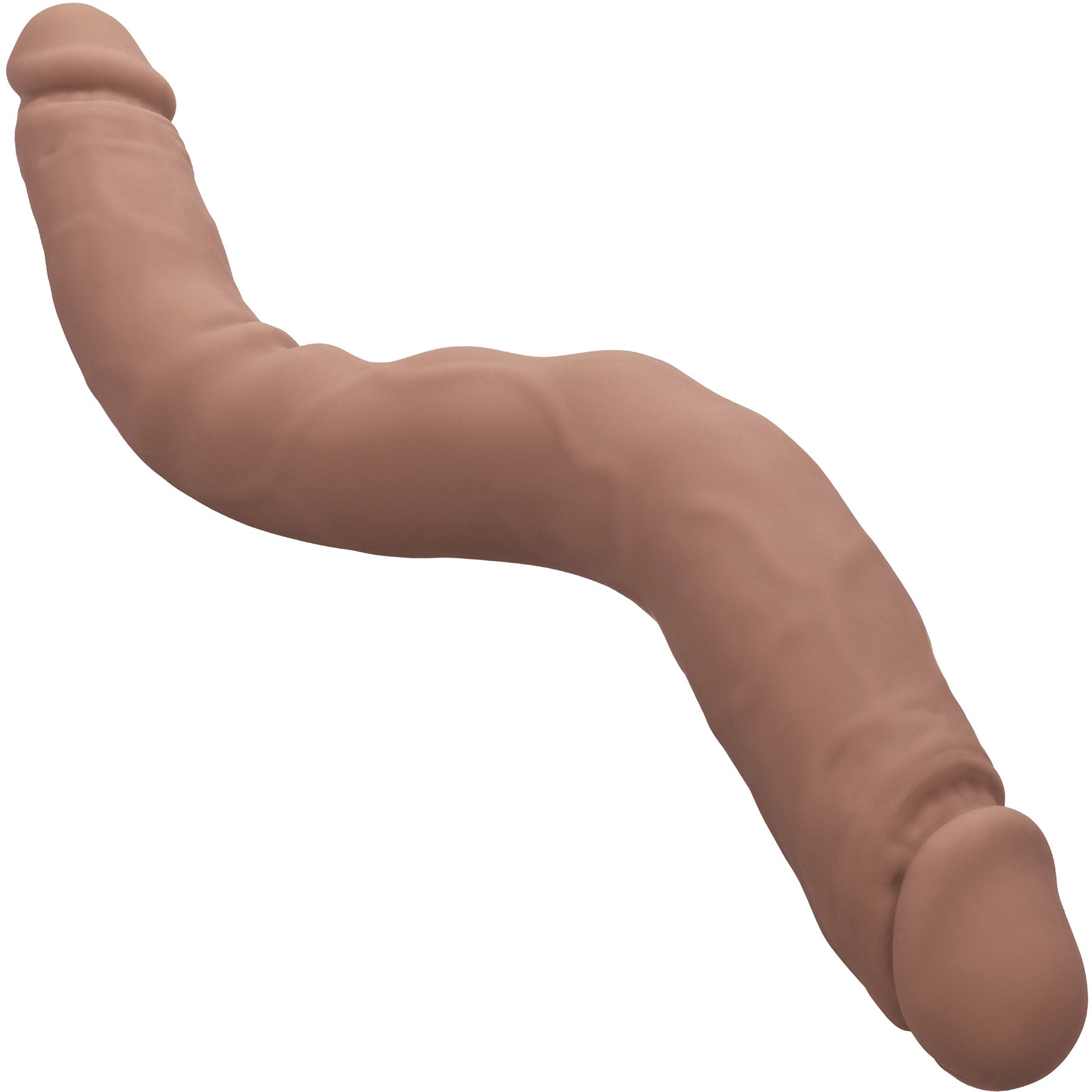 Silicone Studs® Bend And Hold 16" Silicone Dual Dong - Caramel