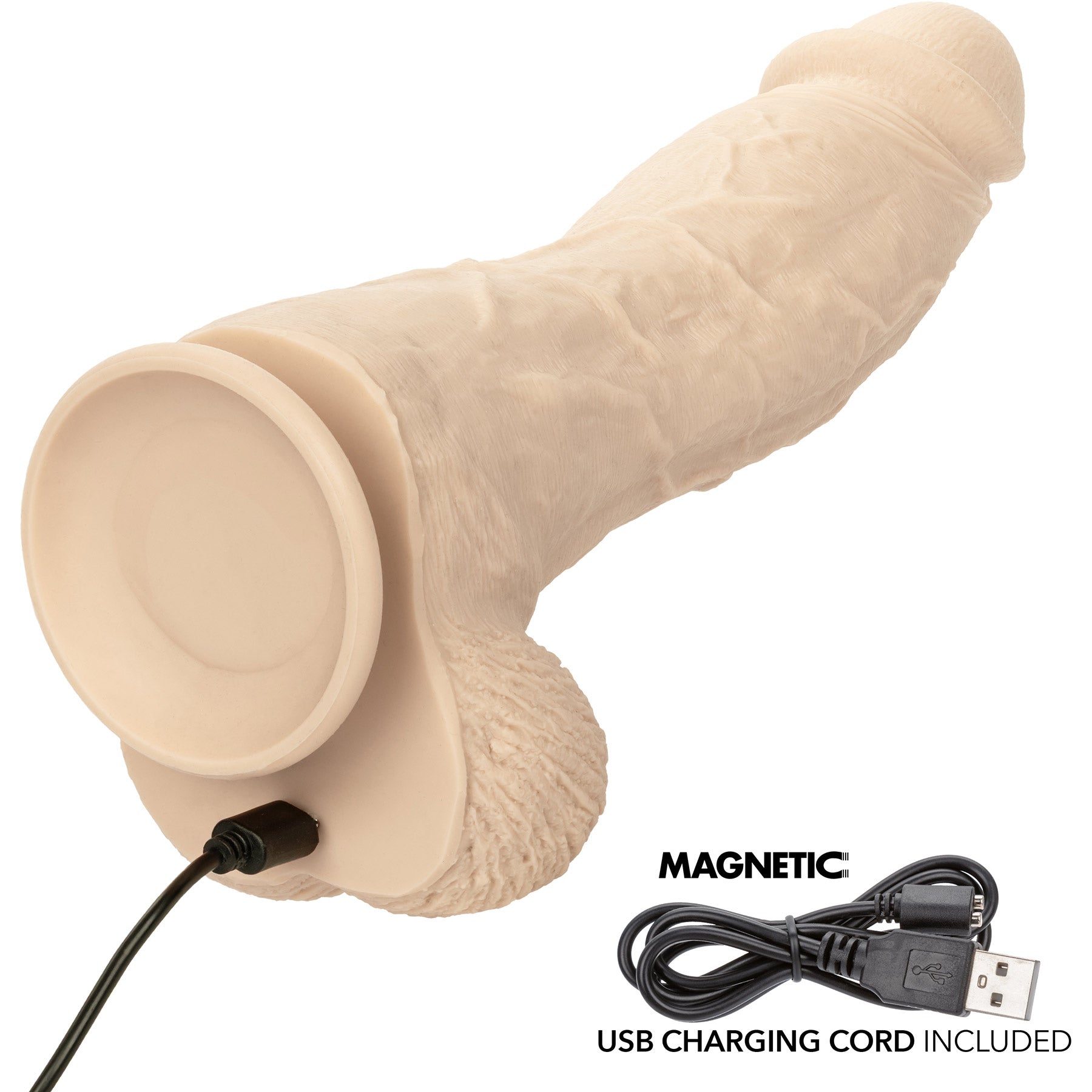 Silicone Studs® Big Dick Energy Rechargeable Vibrating Suction Cup Dildo - Vanilla
