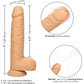 Squirting Fuck Stick 9" Rechargeable Waterproof Vibrating Realistic Silicone Suction Cup Dildo By CalExotics - Vanilla