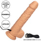 Squirting Fuck Stick 9" Rechargeable Waterproof Vibrating Realistic Silicone Suction Cup Dildo By CalExotics - Vanilla