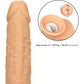 Squirting Fuck Stick 9" Rechargeable Waterproof Vibrating Realistic Silicone Suction Cup Dildo By CalExotics - Vanilla