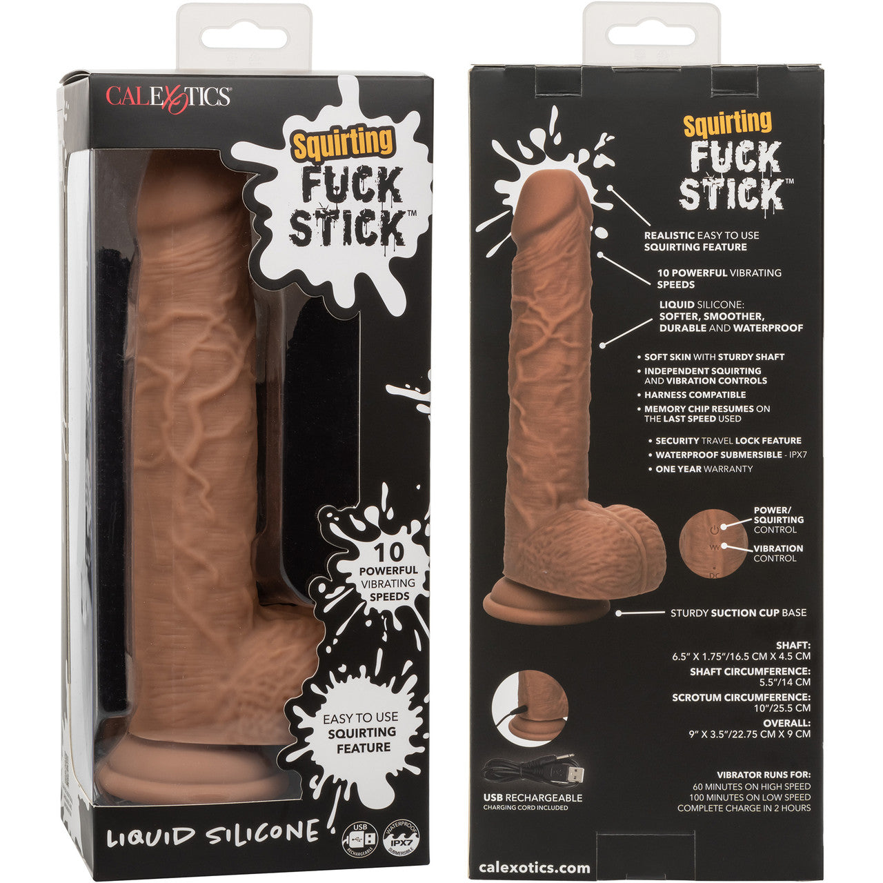 Squirting Fuck Stick Suction Cup Dildo By - Caramel Squirting Fuck Stick Suction Cup Dildo By - Caramel