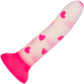 Glow Stick Heart 6" Glow In The Dark Silicone Suction Cup Dildo By CalExotics