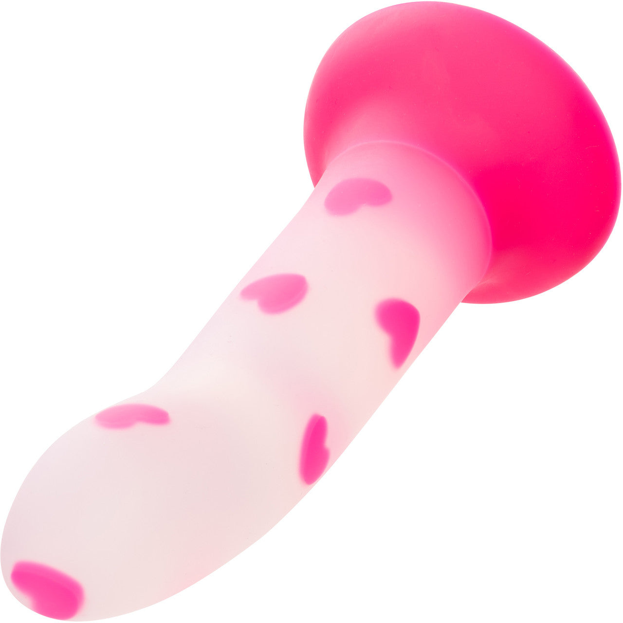 Glow Stick Heart 6" Glow In The Dark Silicone Suction Cup Dildo By CalExotics