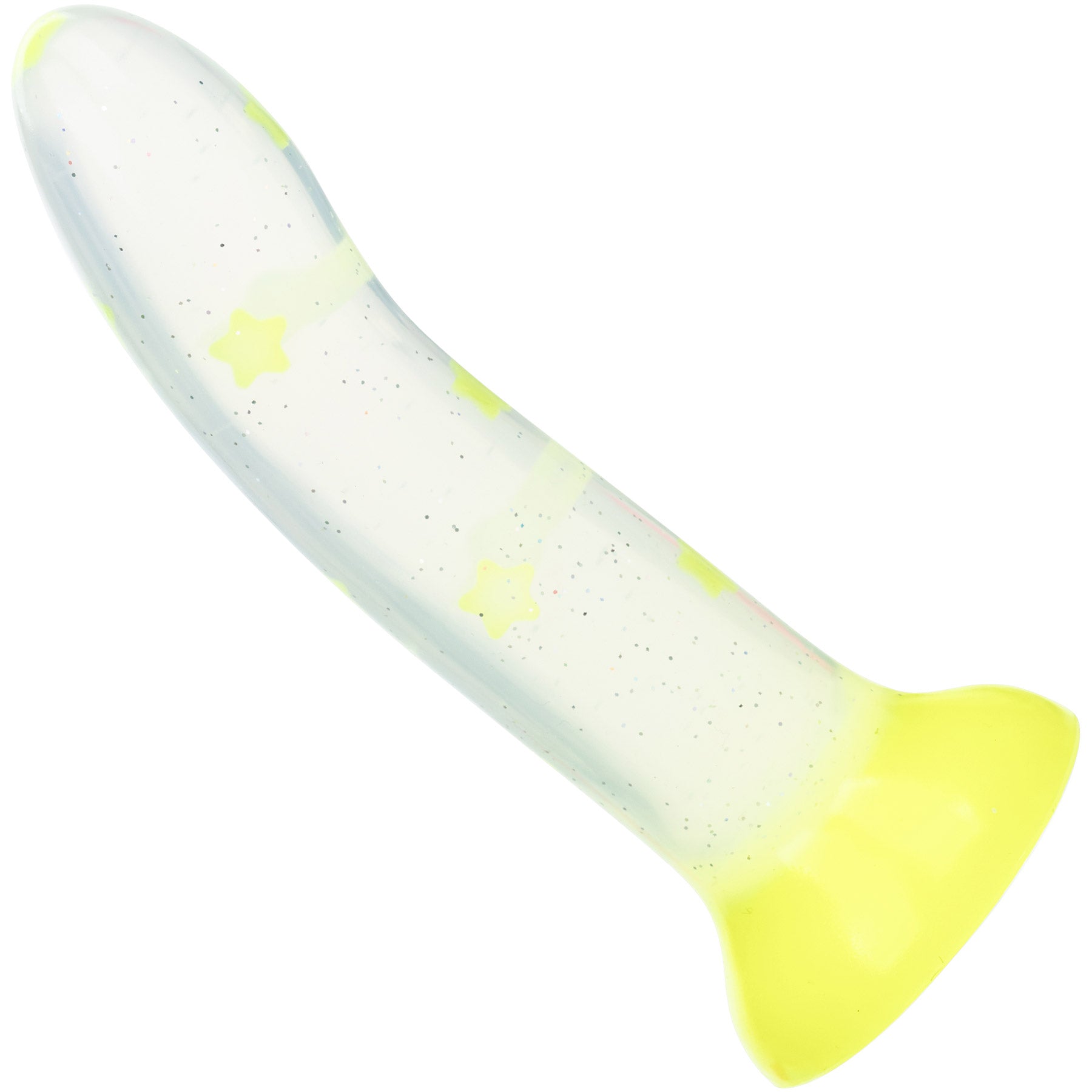 Glow Stick Star 6" Glow In The Dark Silicone Suction Cup Dildo By CalExotics