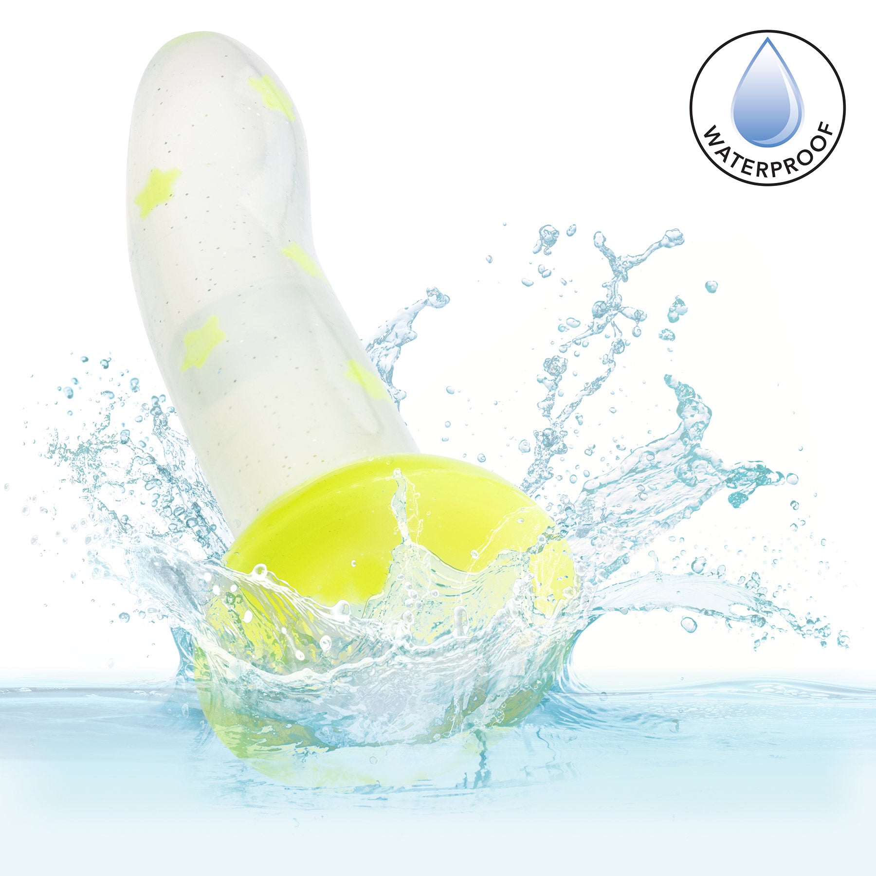 Glow Stick Star 6" Glow In The Dark Silicone Suction Cup Dildo By CalExotics