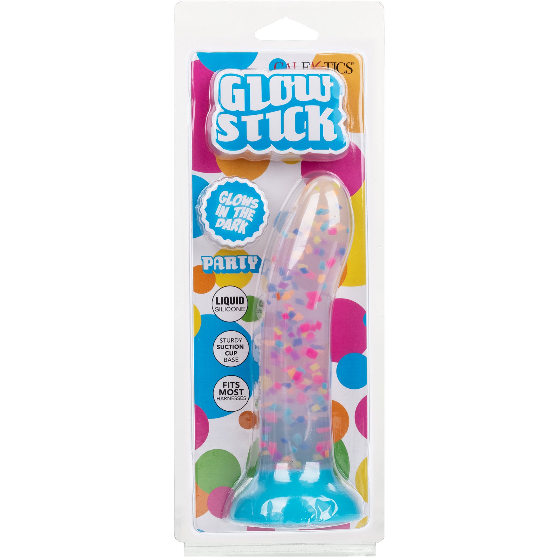 Glow Stick Party 6" Glow In The Dark Silicone Suction Cup Dildo By CalExotics