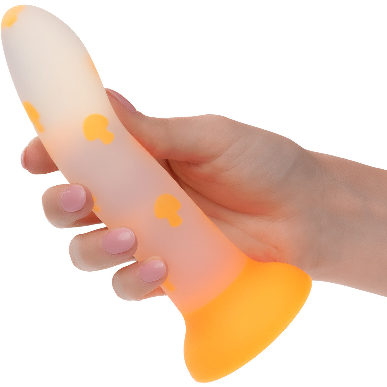 Glow Stick Mushroom 6" Glow In The Dark Silicone Suction Cup Dildo By CalExotics