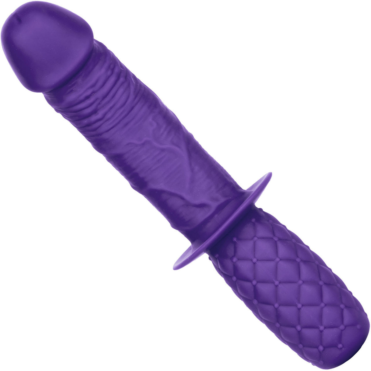 Silicone Grip Thruster G-Spot Dildo by CalExotics - Purple