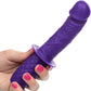 Silicone Grip Thruster G-Spot Dildo by CalExotics - Purple