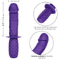 Silicone Grip Thruster G-Spot Dildo by CalExotics - Purple