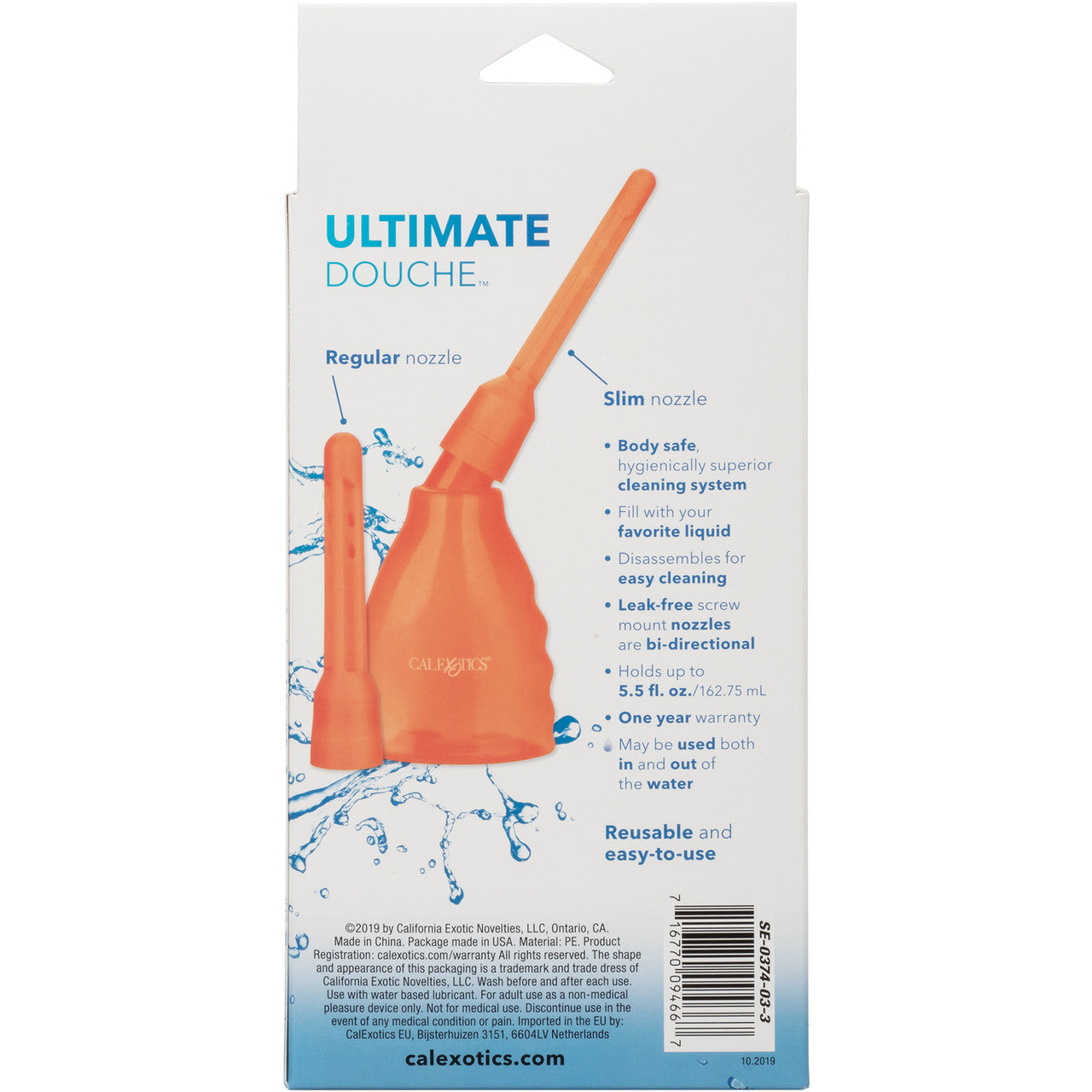 Ultimate Douche Hygienic Cleaning System by CalExotics - Orange