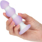 Lavender Haze Beaded Probe Rechargeable Waterproof Silicone Vibrating Butt Plug By CalExotics