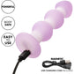 Lavender Haze Beaded Probe Rechargeable Waterproof Silicone Vibrating Butt Plug By CalExotics