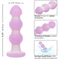 Lavender Haze Beaded Probe Rechargeable Waterproof Silicone Vibrating Butt Plug By CalExotics