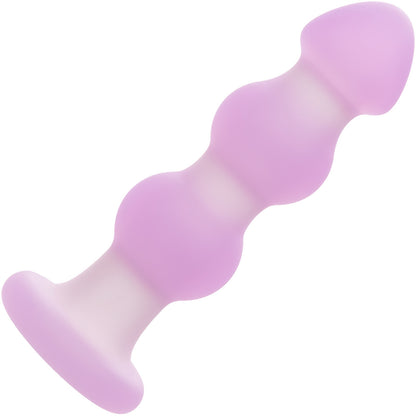 Lavender Haze Beaded Probe Rechargeable Waterproof Silicone Vibrating Butt Plug By CalExotics