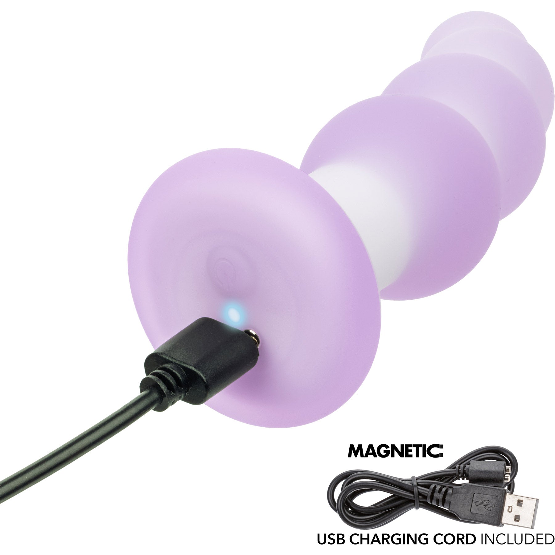 Lavender Haze™ Beaded Curved Probe Vibrating Silicone Probe