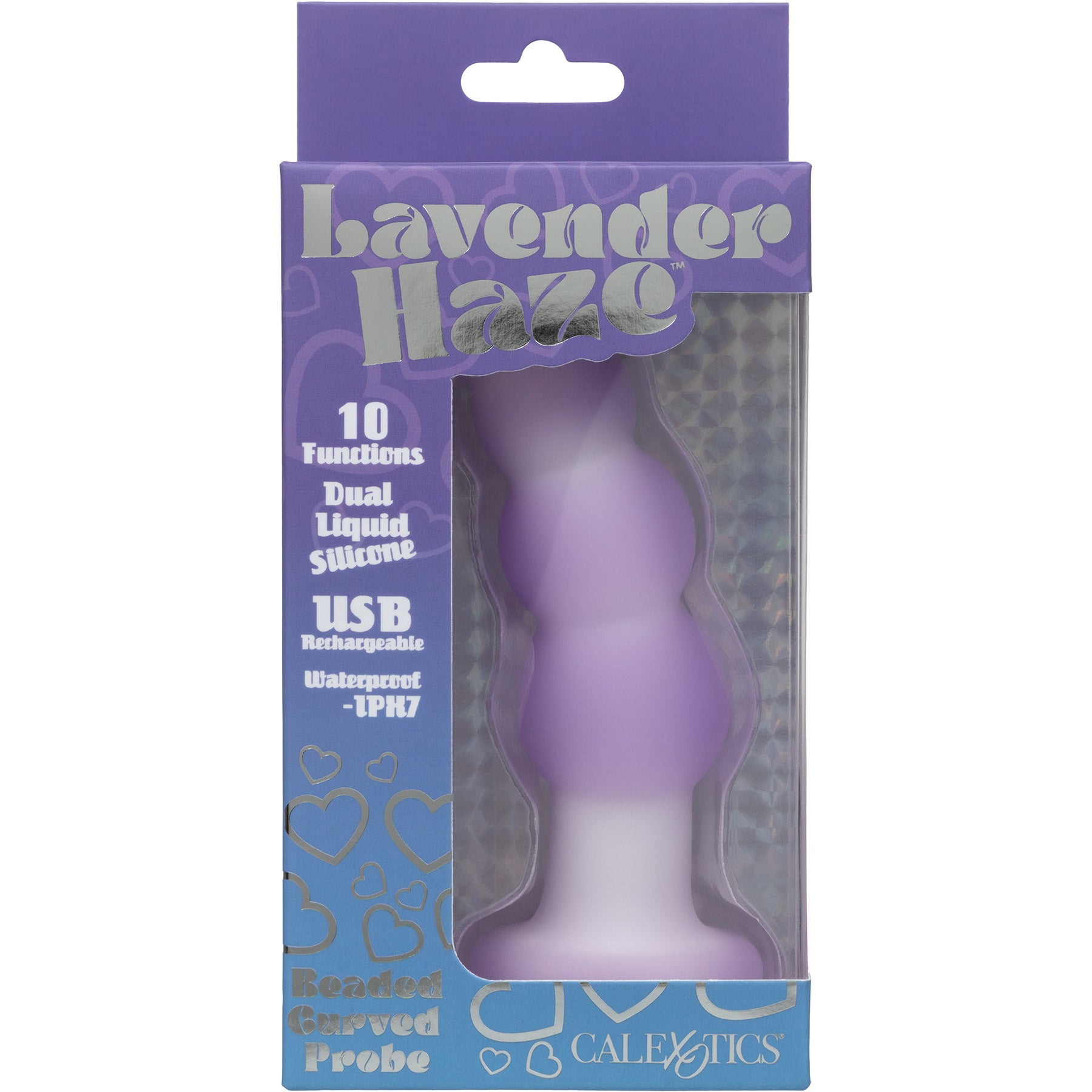 Lavender Haze™ Beaded Curved Probe Vibrating Silicone Probe