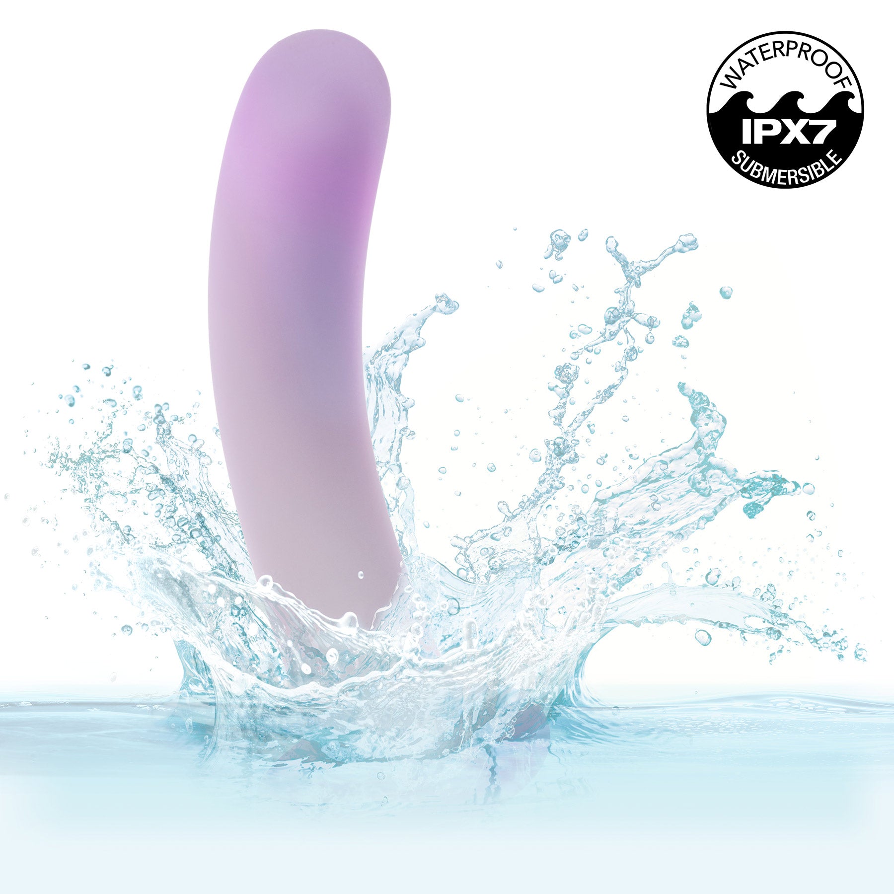 Lavender Haze™ Slender Curved Vibrating Silicone Probe