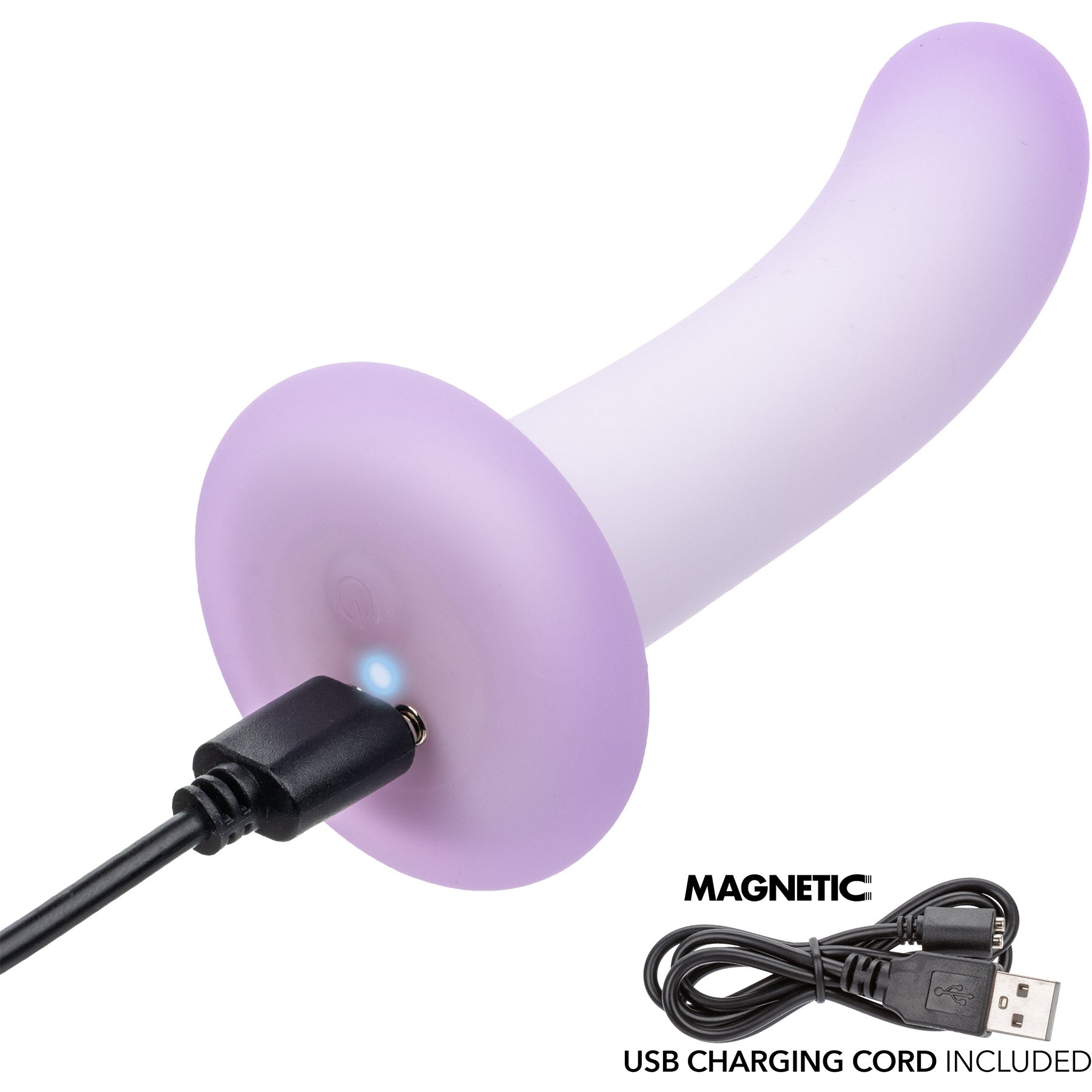 Lavender Haze™ Slender Curved Vibrating Silicone Probe