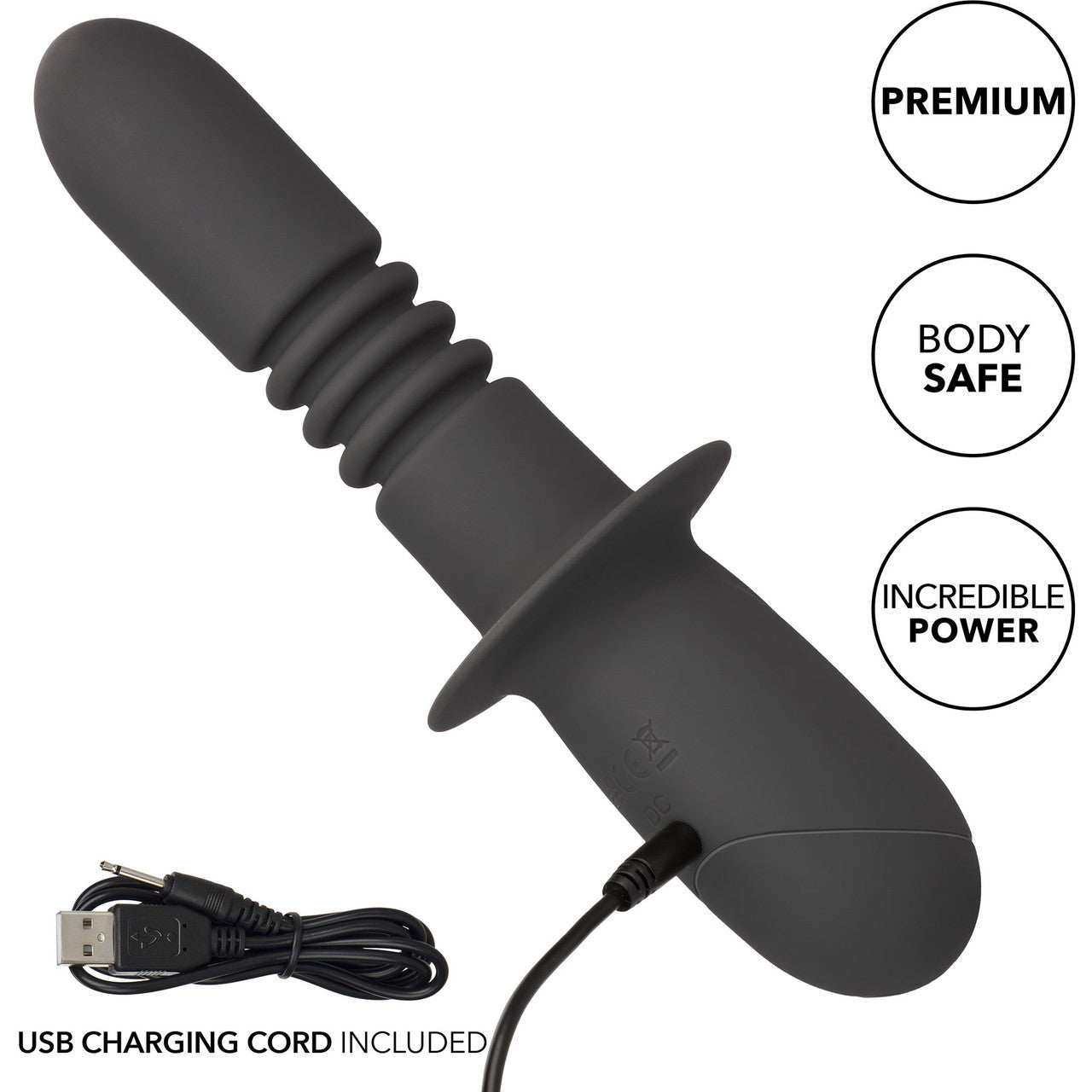 Ramrod Thrusting Rechargeable Waterproof Silicone Vibrating Anal Probe By CalExotics