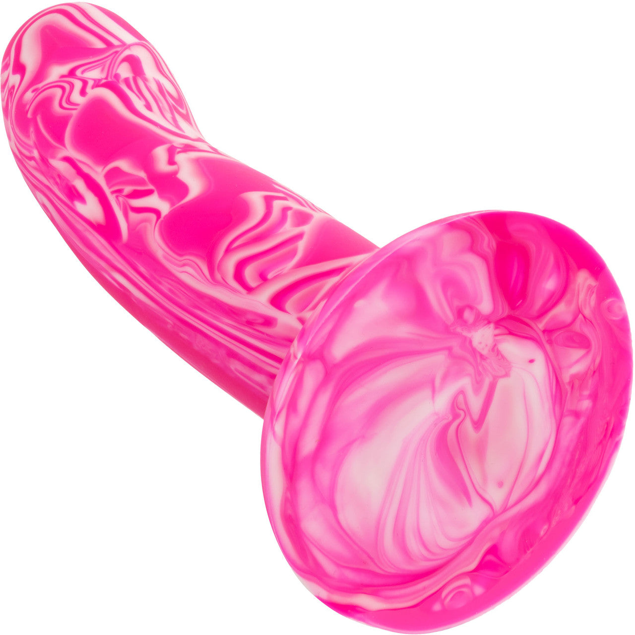 Twisted Love Twisted Probe 4.75" Silicone Suction Cup Dildo By CalExotics - Pink & White