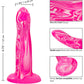 Twisted Love Twisted Probe 4.75" Silicone Suction Cup Dildo By CalExotics - Pink & White