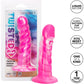 Twisted Love Twisted Ribbed Probe 5.5" Silicone Suction Cup Dildo By CalExotics - Pink & White