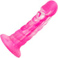 Twisted Love Twisted Ribbed Probe 5.5" Silicone Suction Cup Dildo By CalExotics - Pink & White