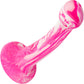 Twisted Love Twisted Bulb Tip Probe 6" Silicone Suction Cup Dildo By CalExotics - Pink & White