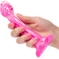 Twisted Love Twisted Bulb Tip Probe 6" Silicone Suction Cup Dildo By CalExotics - Pink & White