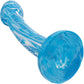 Twisted Love Twisted Bulb Tip Probe 6" Silicone Suction Cup Dildo By CalExotics - Blue & White