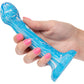 Twisted Love Twisted Bulb Tip Probe 6" Silicone Suction Cup Dildo By CalExotics - Blue & White