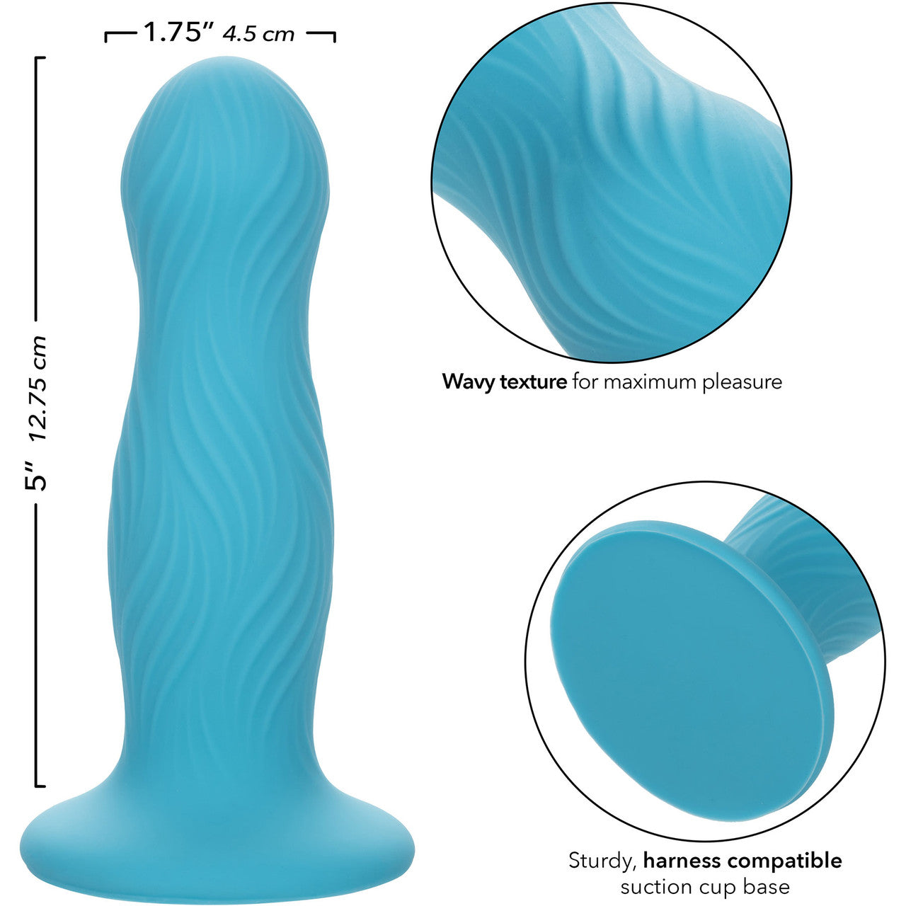 Wave Rider Swell 5" Silicone Suction Cup Dildo By CalExotics