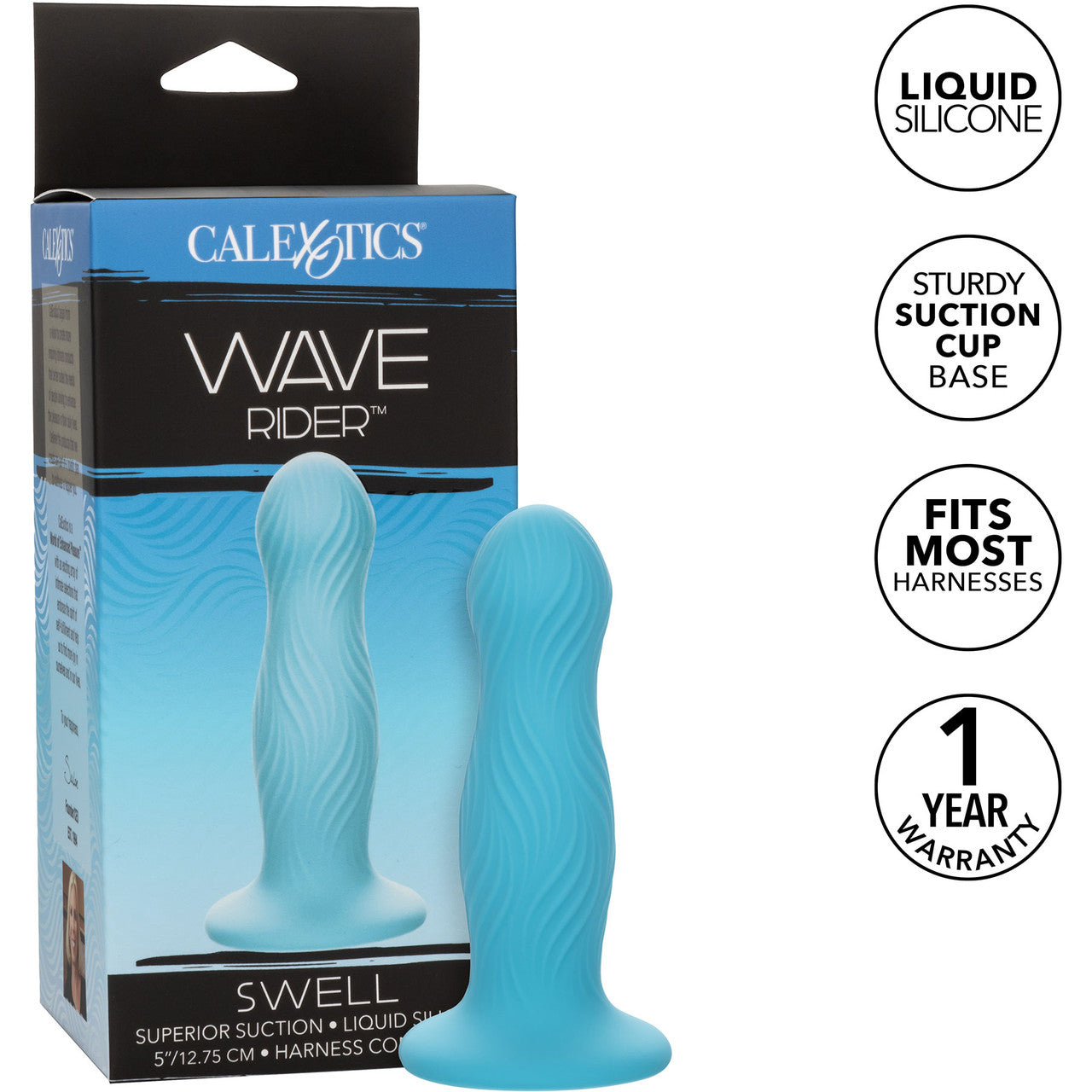 Wave Rider Swell 5" Silicone Suction Cup Dildo By CalExotics