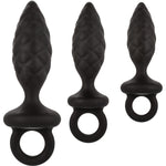 Silicone Anal Probe Training Kit, Set of 3 By CalExotics - Black