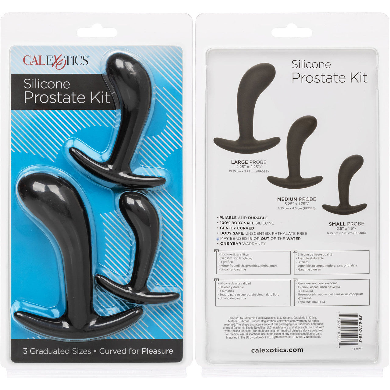 Silicone Prostate 3-Piece Kit By CalExotics - Black